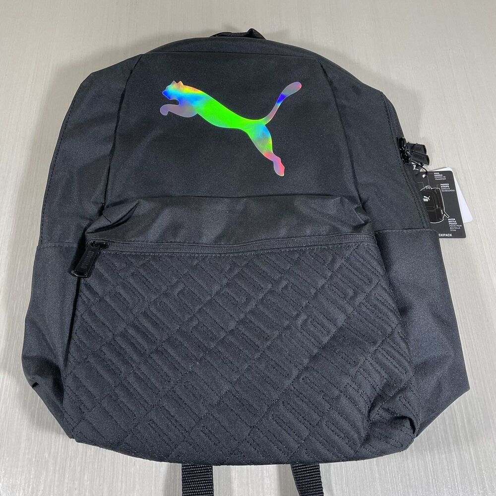 Puma Rhythm Backpack Black Traditional Laptop Bottle Pocket PV1858-002 New